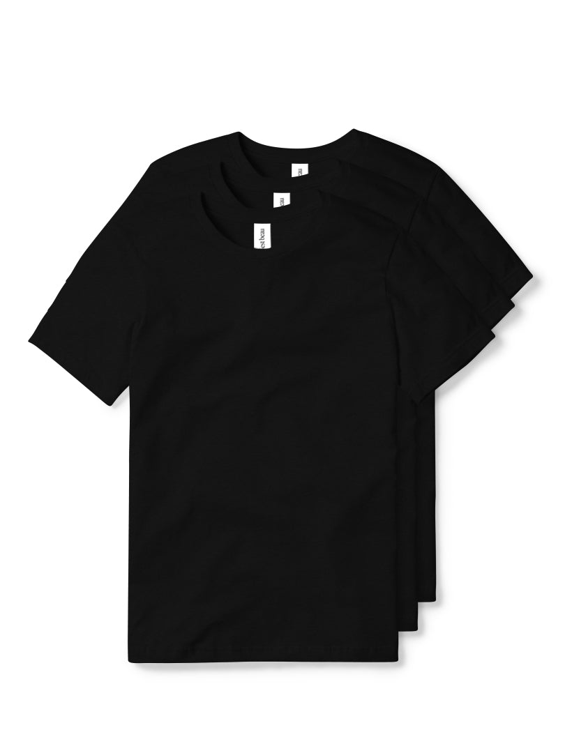 T-Shirt Essentiel - Noir - 3 Pack