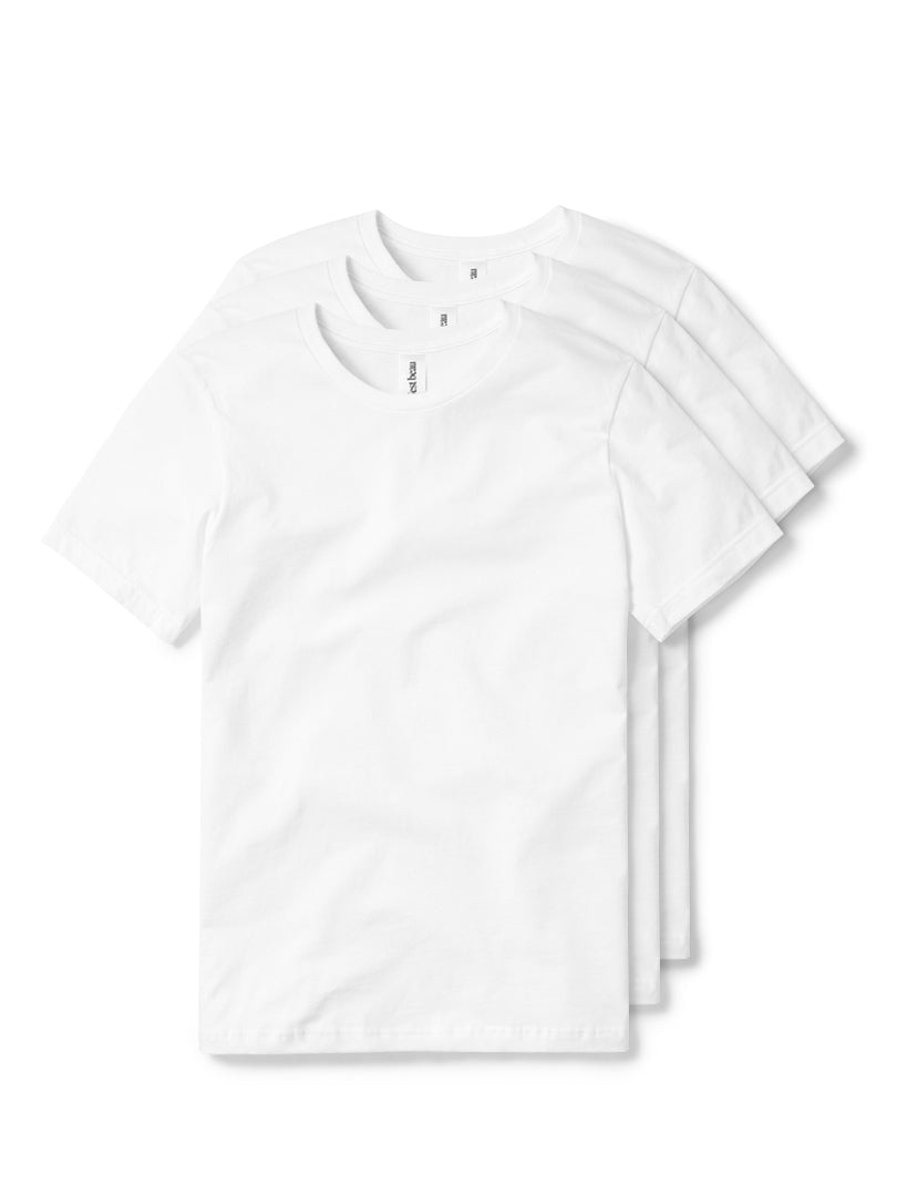 T-Shirt Essentiel - Blanc - 3 Pack