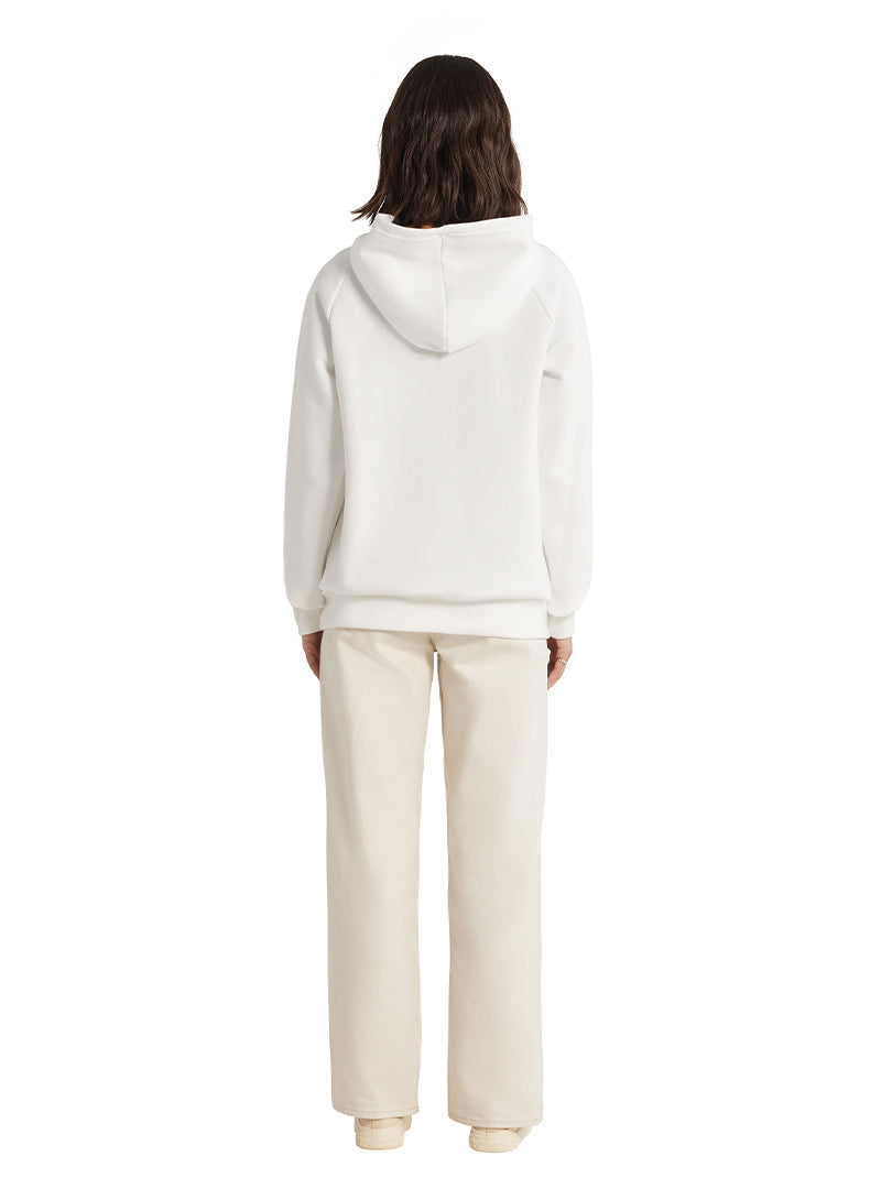 Essential Zip Hoodie - White