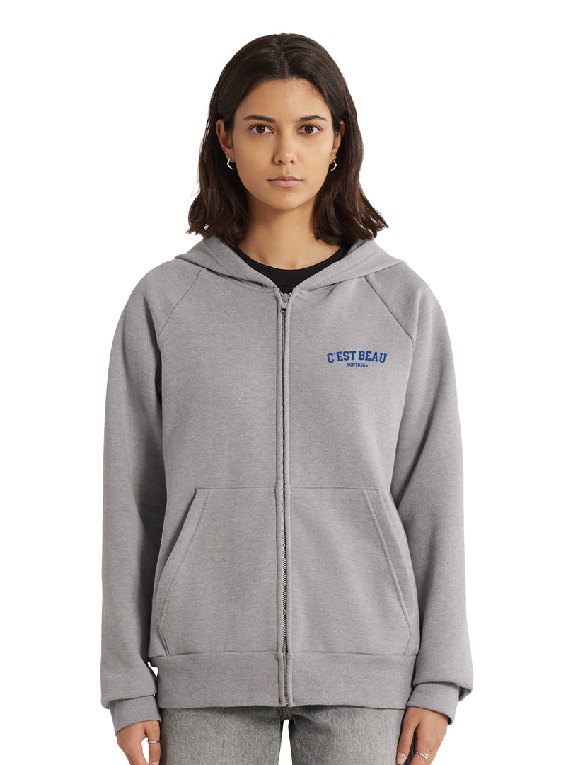 Varsity Hooded Sweatshirt Jacket — Women's