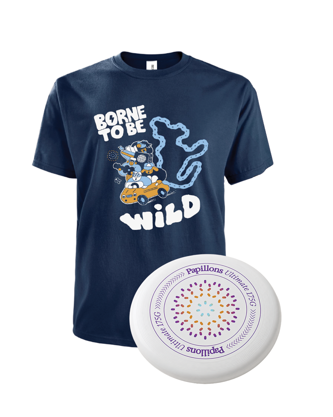 Duo T-Shirt + Frisbee Papillons