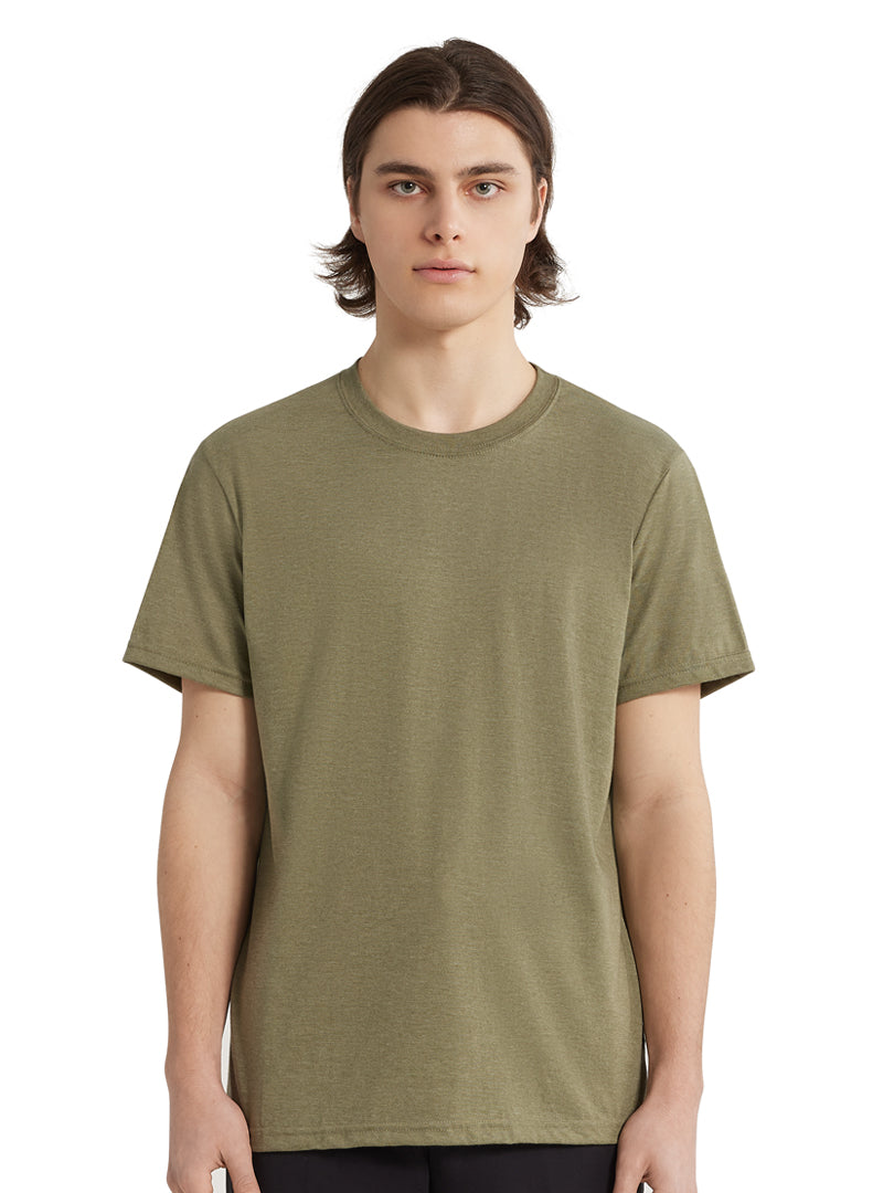 Essential T-Shirt - Heather Military Green - 3 Pack