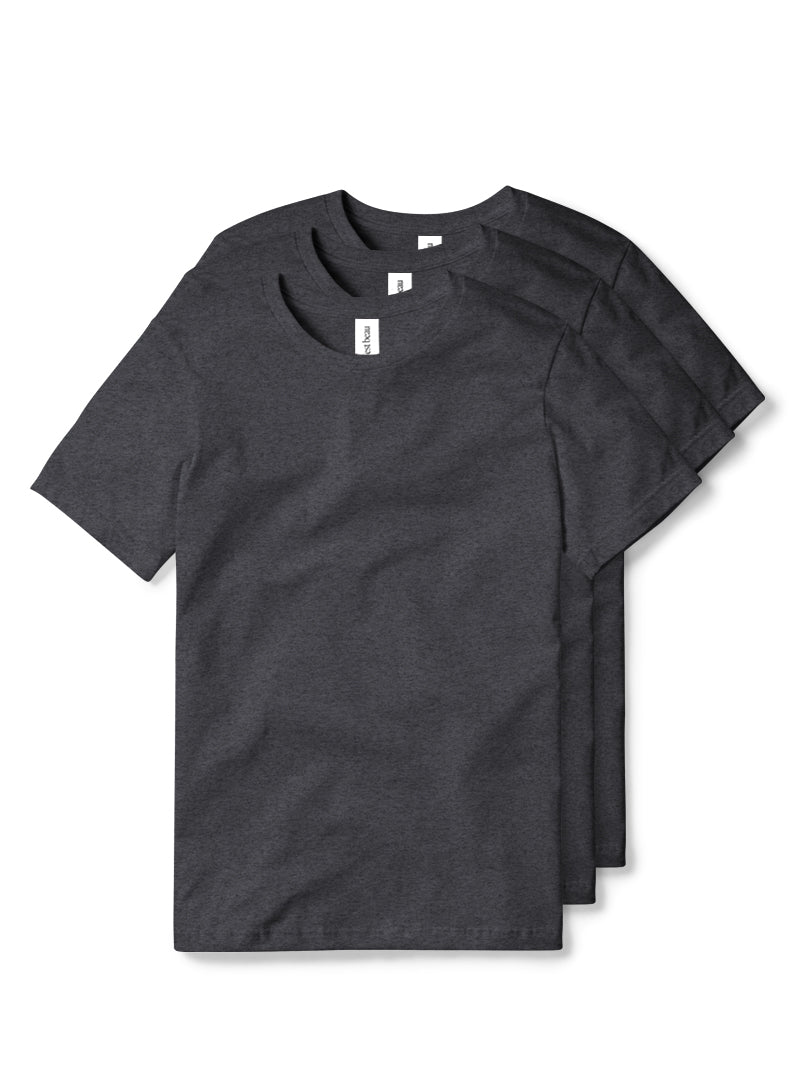 Essential T-Shirt - Charcoal - 3 Pack