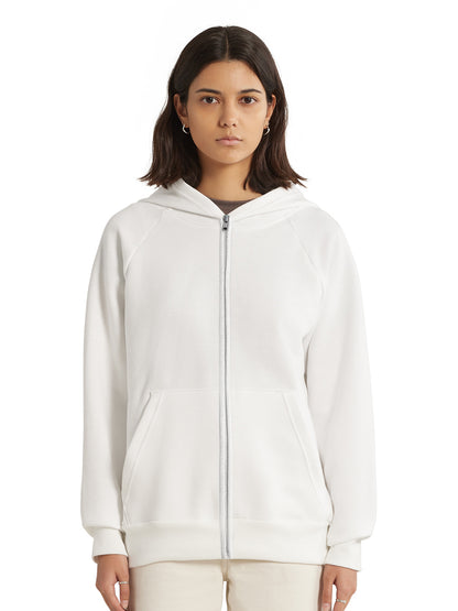 Essential Zip Hoodie - White