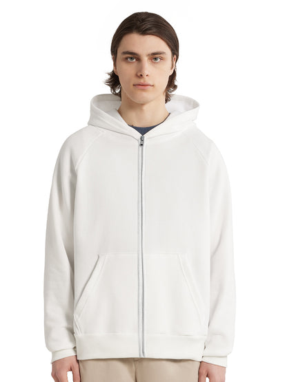 Essential Zip Hoodie - White