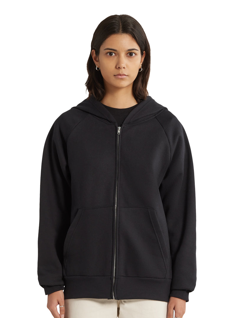 Essential Zip Hoodie - Black