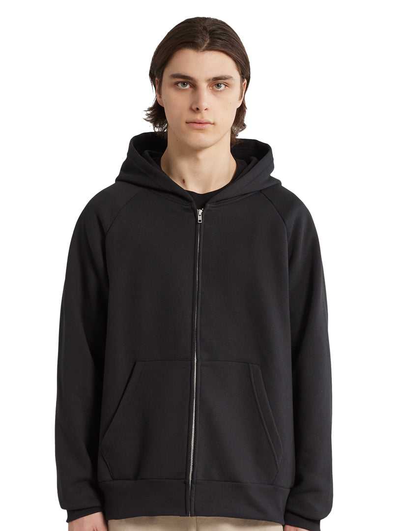 Essential Zip Hoodie - Black