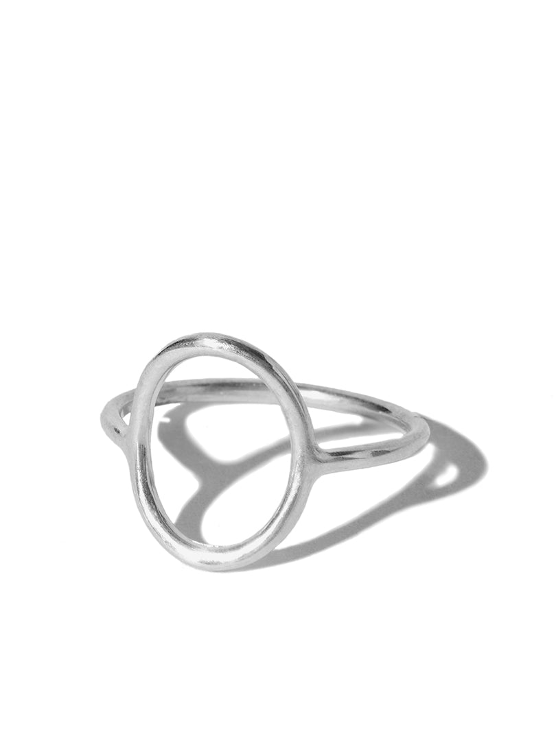 Oval Opal Ring - Silver