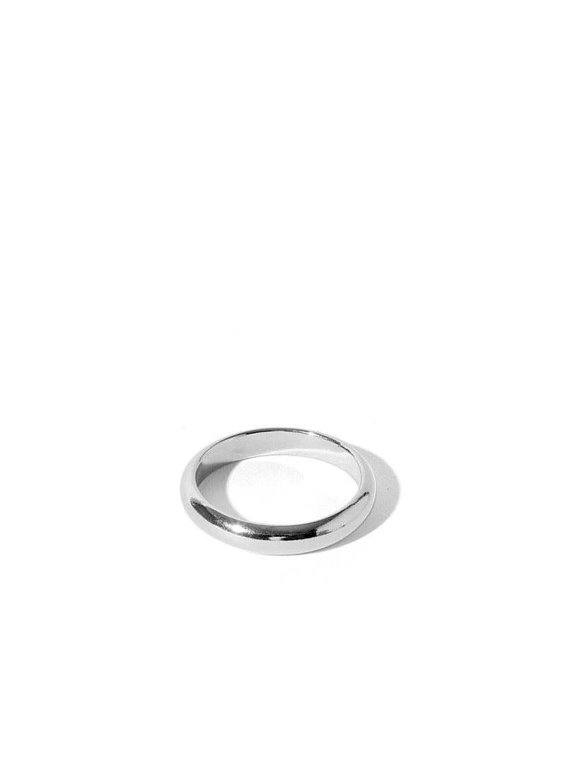 Small Half Round Ring - Silver