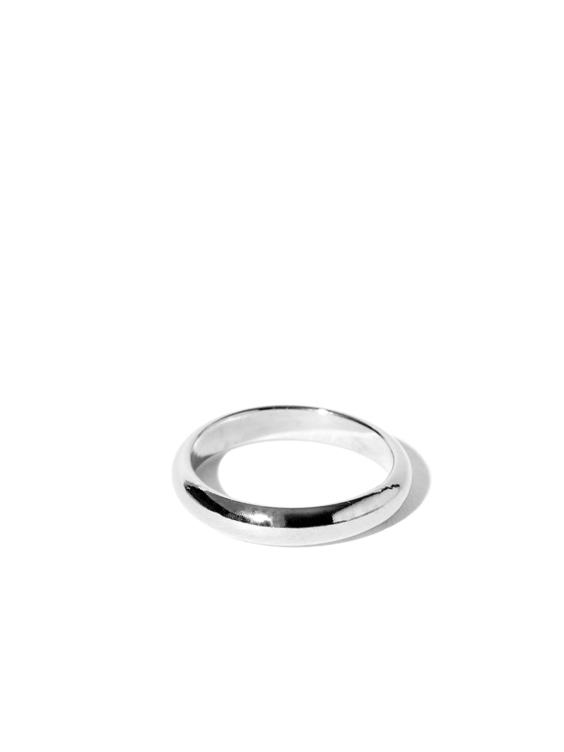 Small Half Round Ring - Silver