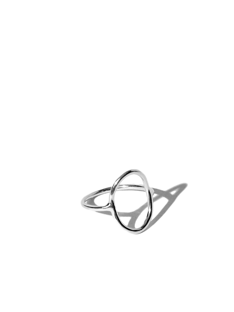 Oval Opal Ring - Silver