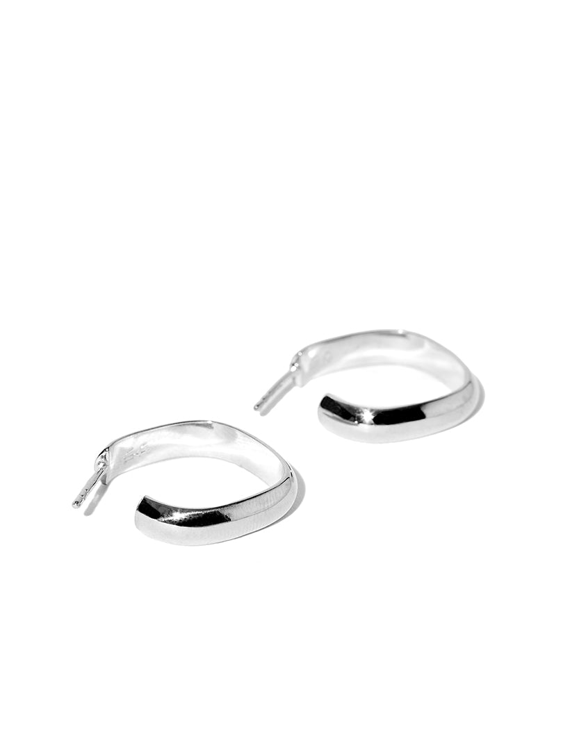 Small Hoops Earrings - Silver